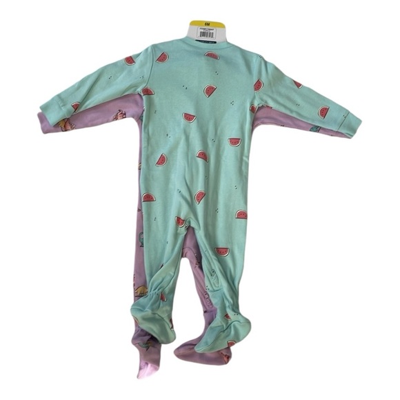 ♥️Pekkle♥️2 Pack Girl Infant pajamas size 6 months - Picture 4 of 8
